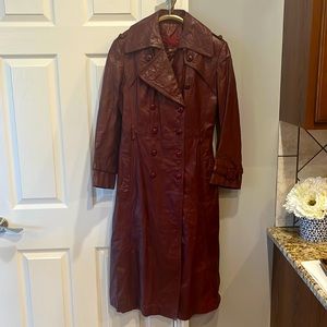 Vintage Etienne Aigner Leather Trench Coat